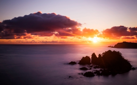 Sunset - nature, sky, sunset, cloud