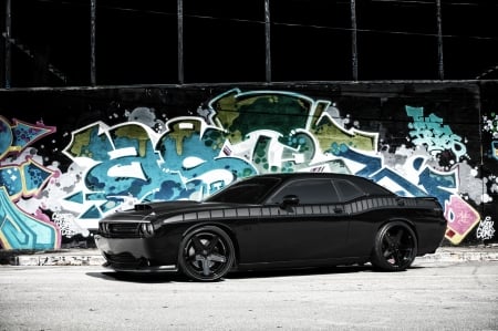 Dodge Challenger SRT8 - Black WSheels, Tint, Black, Mopar