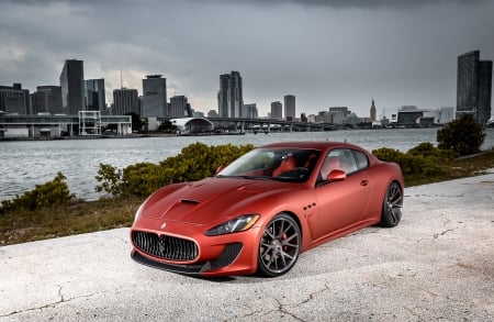 Maserati GranTurismo - Custom Wheels, Sports Car, Water, Maserati