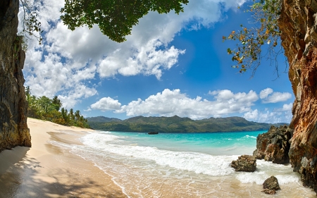 Beautiful Secluded Beach - water, nature, beach, rocks