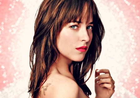 Dakota Johnson - dakota johnson, pink, bokeh, actress, by cehenot, girl, woman