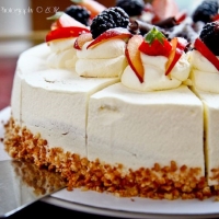 Yummy cake with berries