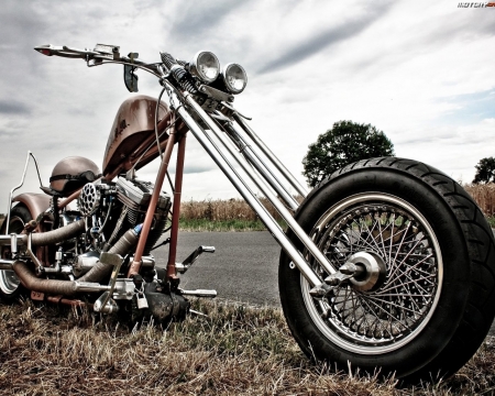 Harley Chopper - chopper, harley, bike, motorcycle