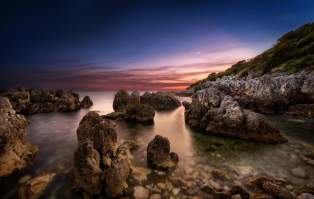 Ocean View - nature, sky, ocean, clouds, ocean view, sunset, sea