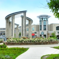 Flower garden at Bramalea City Center entrance--Brampton Ontario Canada