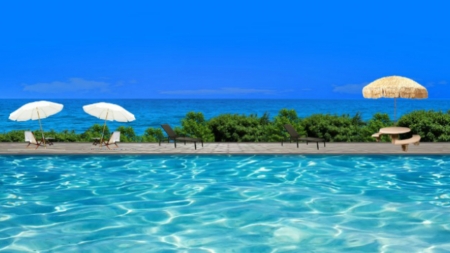 ~*~ Swimming  Pool ~*~ - swimming  pool, nature, ocean, landscape, hd wallpaper