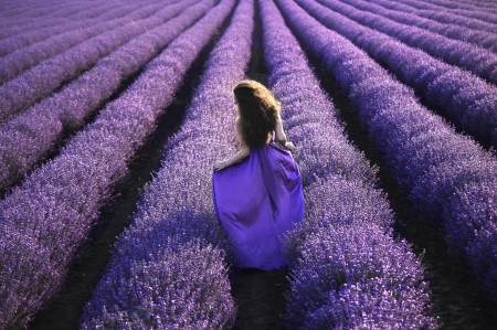 In her Purple Dream - beauty, lady, photography, model