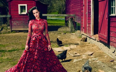 Katy Perry 2015 - katy, perry, red, 2015, dress