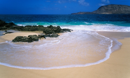 Canary Islands Beach - spain, lava, water, stones, atlantic