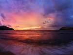 gorgeous beach sunset hdr