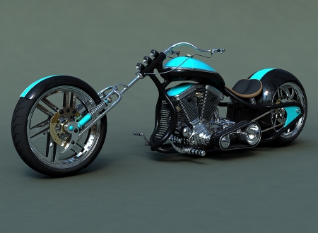 Kustom Motorcycle - harley, chopper, motorcycle, bike