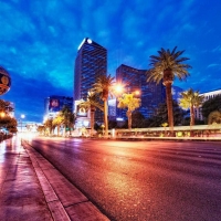 vegas strip late at night hdr