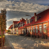 wonderful cobblestones street hdr