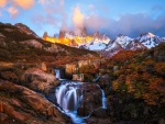 Waterfall autumn