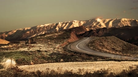 Mountain - path, nature, road, mountain