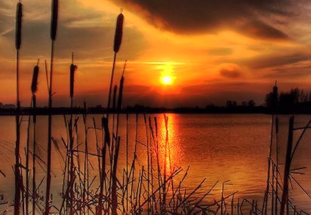 Amazing Sunset - nature, water, amazing, sunset