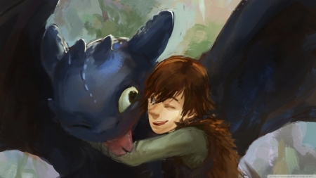 how to train your dragon - train, dragon, toothless, boy