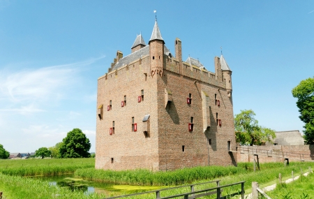 Doornenburg Castle, Netherlands - moat, netherlands, castle, medieval