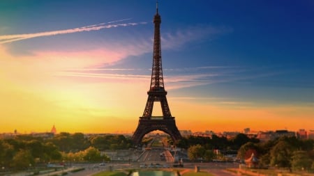 Eiffel Tower - France, Eiffel Tower, towers, monuments, architecture