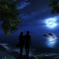 *Romantic night in the light of blue full moon! Enjoy it!!*