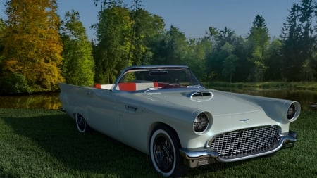 T-Bird at the lake - lake, sfrederick2, T-Bird, TBird, Thunderbird