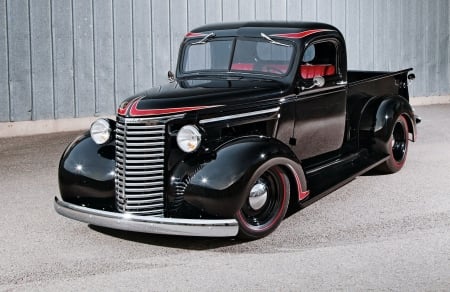 1939-Chevy-Pickup - bowtie, classic, black, gm