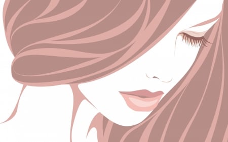 Girl - fantasy, pink, girl, vector, woman