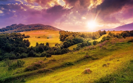 Landscape - nature, pretty, landscape, sun