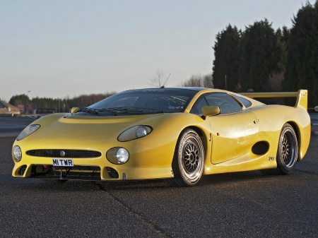 jaguar xj220s - sports, jaguar, yellow, british