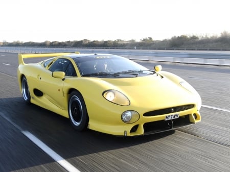 jaguar xj220s - british, yellow, sports, jaguar