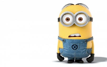 Minions (2015) - white, funny, cute, movie, yellow, minions, blue