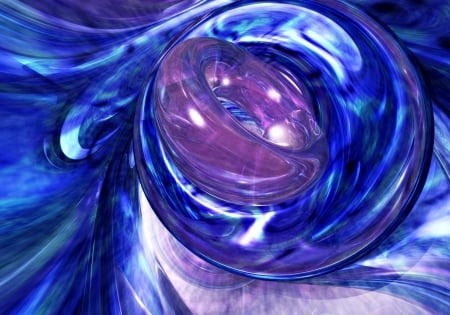 Bubble - purple, bubble, texture, fractal, abstract, blue