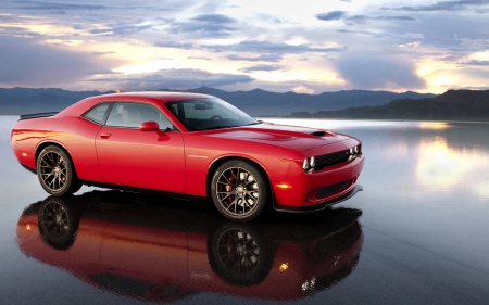 Red Dodge Challenger - red, dodge, challenger, car