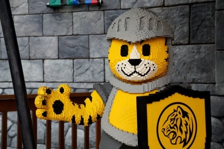 Lego Tiger in Armour - Armour, Orange, Tiger, Lego