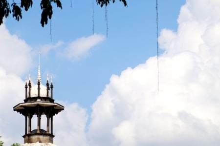 Minaret - white, sky, blue, minaret