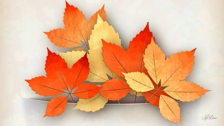 Autumn Bundle - fall, colorful, autumn, bright, gold, orange, leaves