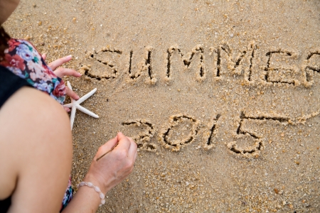 Summer 2015 - women, 2015, summer, beach, writing, sand