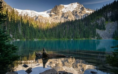 Joffre Lake, British Columbia - nature, mountains, lake, reflection