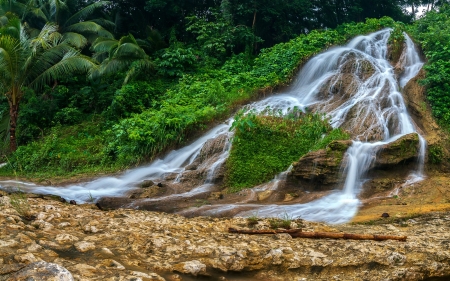 Pityak Waterfall, Dumanjug, Cebu (Philippines) - nature, philippines, trees, waterfall