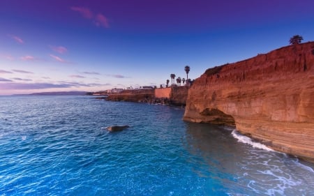 coast line - nature, fun, ocean, mountain, cool