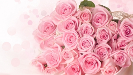 For you! - pink, day, mother, valentine, bouquet, rose, flower