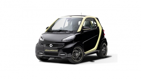 Smart ForTwo Cabrio Edition MASCOT - black cars, vehicles, smart, smart fortwo cabrio, simple background, cars