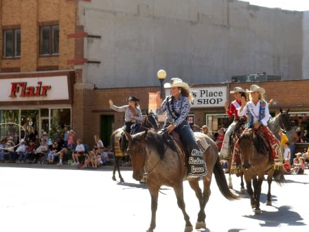 Miss Cowgirl - women, fun, female, parade, town, boots, hats, models, western, girls, cowgirls, style, rodeo, horses