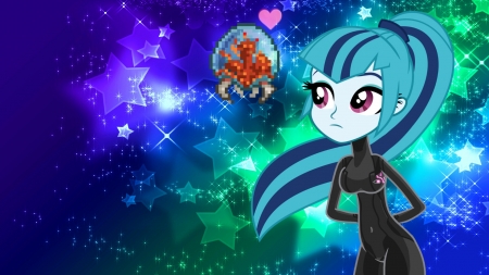 Zero Suit Sonata Dusk - metroid zero mission, mlp, zero suit, cartoons, pretty, rainbow rocks, cute, metroid, girl, friendship is magic, my little pony, tv series, long hair, nintendo, equestria girls, gameboy advance, alien, kawaii, skin suit, video games, sonata dusk