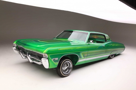 1968-Chevrolet-Caprice - lowrider, classic, gm, green