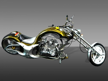 Kustom - harley, chopper, motorcycle, bike