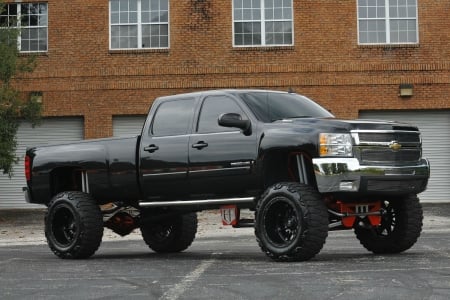 2008-Chevrolet-Silverado-3500 HD - tint, lift, black, gm