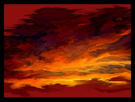 Painted Sunset - painted sunset