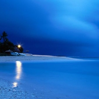 Blue Sky and Blue Water Beach