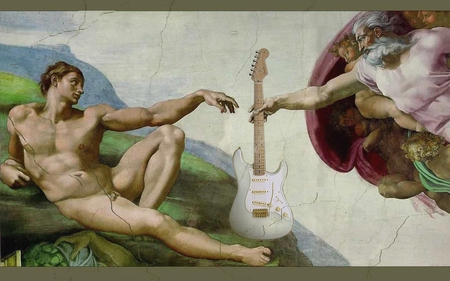 Creation of the Guitar - guitar, music, picture, rock, god